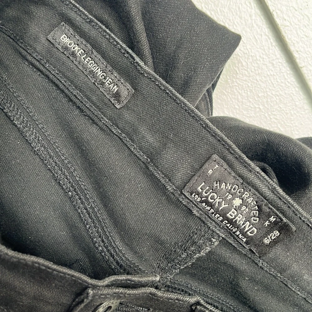 🍀 Lucky Brand 'Brooke' Legging • Dark Black Wash Skinny Stretch Jeans • Sz 6/28 - Picture 9 of 12